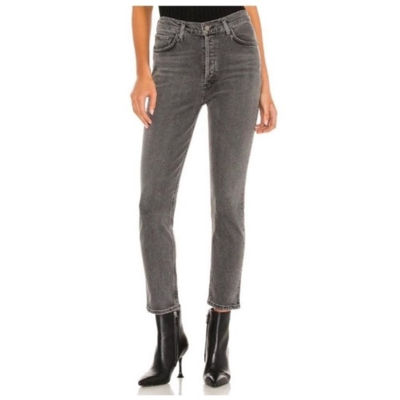 Agolde Nico High Rise Slim Fit Button Fly Jeans in Ceremony - Size 26 - Picture 4 of 12